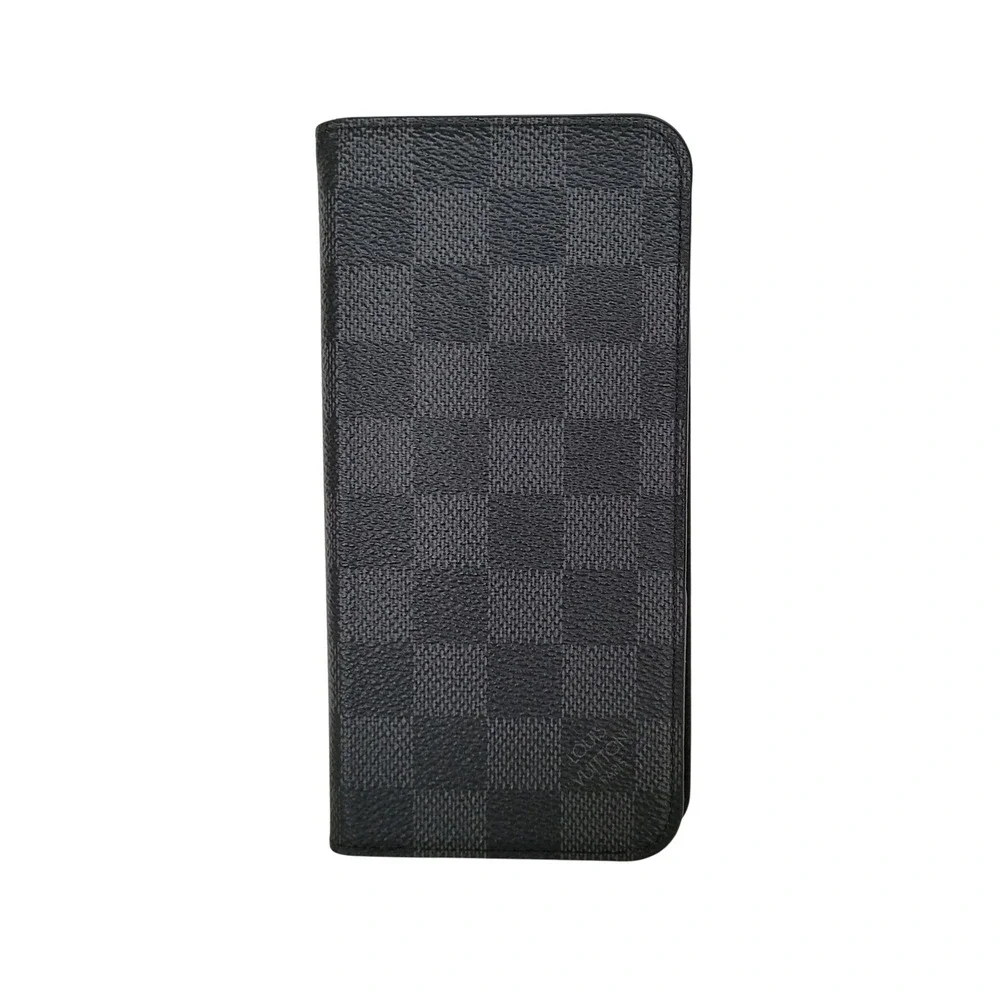 Louis Vuitton iPhone 7+ 8+ Folio Case Damier Graphite Black Grey N63352